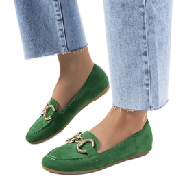 Gröna loafers med Castor-spänne