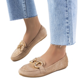 Beige loafers med Castor-spänne
