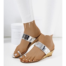 Silver öppna tofflor Trentino silver-