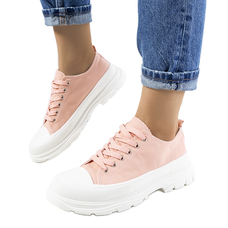 Rosa sneakers med chunky Prenzel-sula
