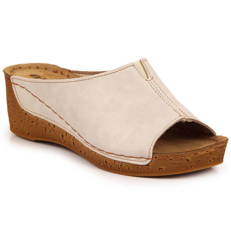 Inblu W ARC12 beige wedge tofflor