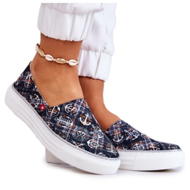 Damsneakers Slip On Memory Foam Big Star JJ276012 Svart