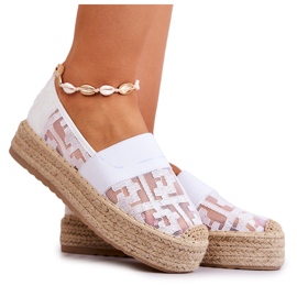 FE1 Vita Berkaley Slip-On Espadrilles för kvinnor
