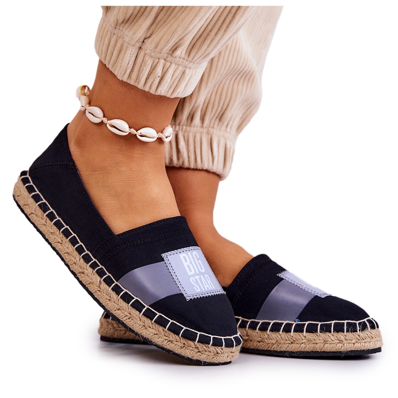 Dam Espadrilles Slip Big Star JJ274963 Svart