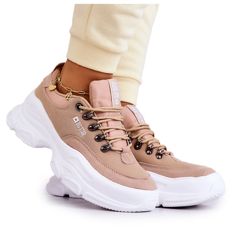 Sportskor dam Sneakers Big Star JJ274A222 Beige