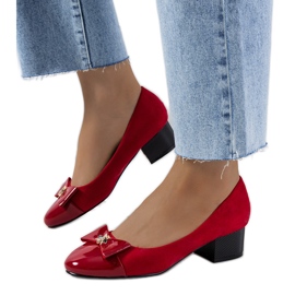 Sharona röda pumps för kvinnor