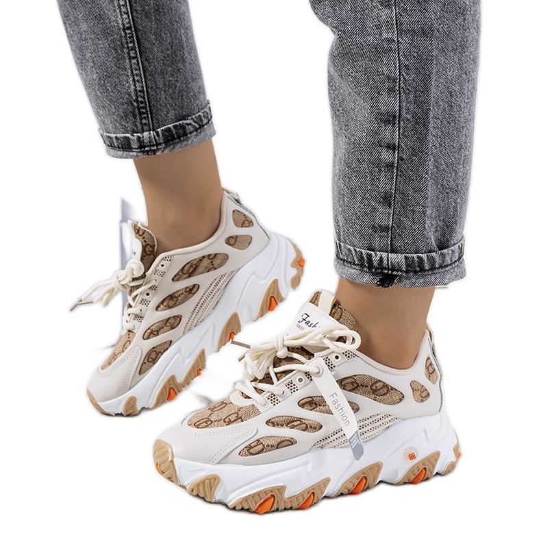 Beiga sneakers för dam från Melsen beige