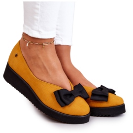 Mockaballerinor på Maciejka-plattformen 05062-07 Gul