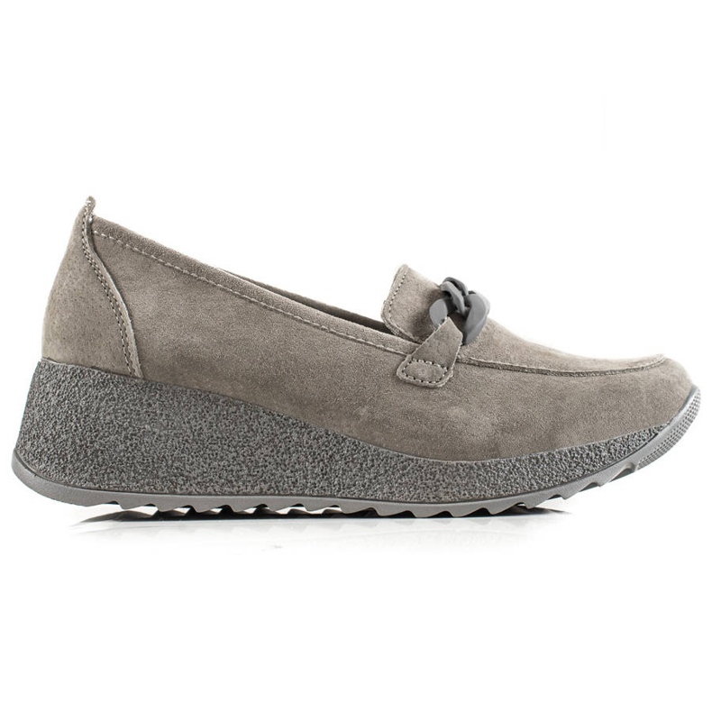 Filippo Läder Brogues på plattformen grå