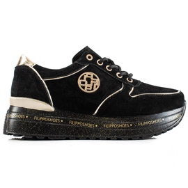 Filippo Modesneakers i läder svart