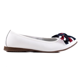 Filippo Läderballerina med rosett vit