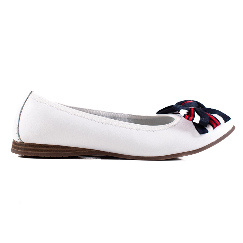 Filippo Läderballerina med rosett vit