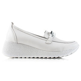 Filippo Läder Brogues på plattformen vit