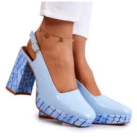 Sergio Leone Läderpumpar Maciejka 05441-06 Blå