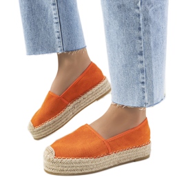 Orange Capelle genombrutna espadrillor