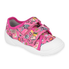 Befado Pink Children's Sneakers 907p148 Färgglada mönster rosa