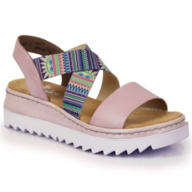 Rieker W RKR533 lila gummisandaler violett