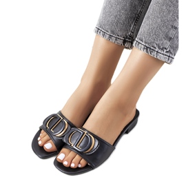 Svarta sandaler med platt klack från Cammeray