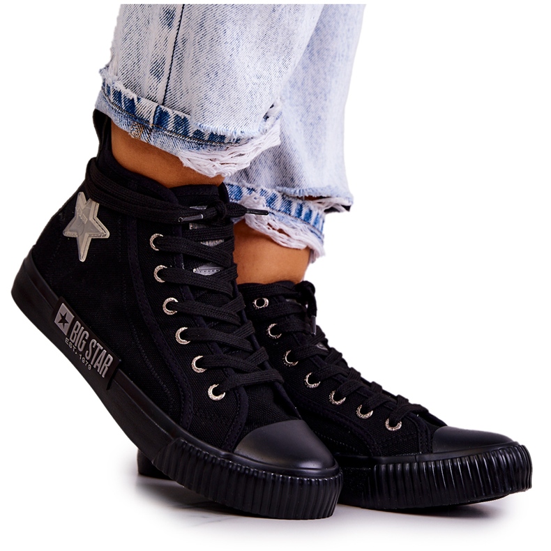 Klassiska High Sneakers Big Star JJ274380 Svart