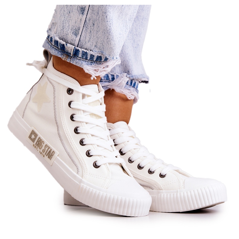 Klassiska High-top Sneakers Big Star JJ274379 Vit