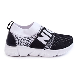 PA1 Barns Sport Slip-On Black and White Cobby vit svart