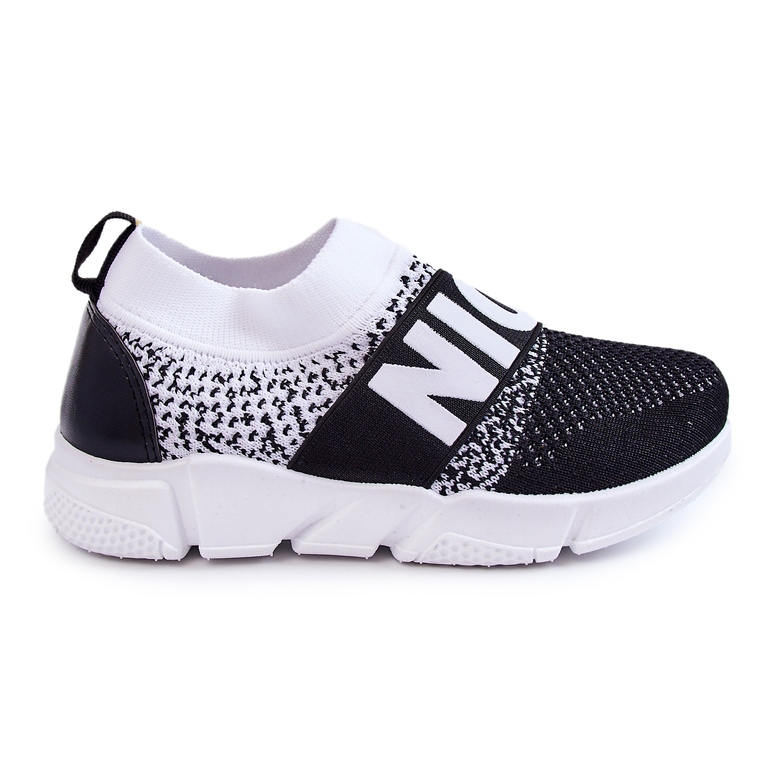 PA1 Barns Sport Slip-On Black and White Cobby vit svart