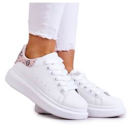 FE1 Klassiska damsportskor Vita och Beige Meleris