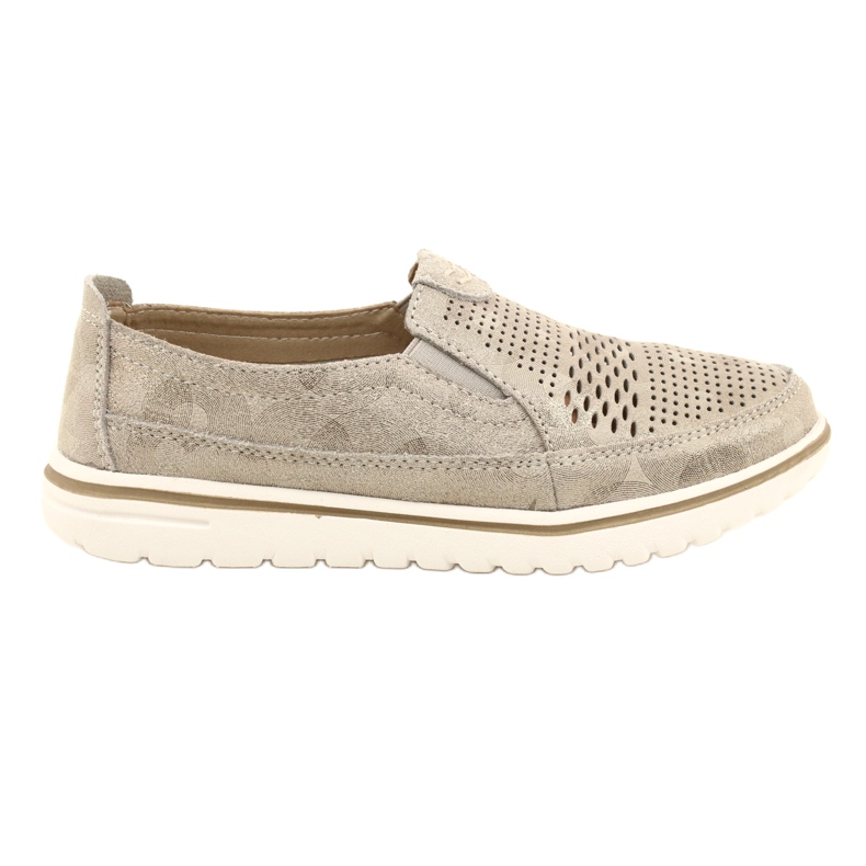 Bekväma sportskor på Jezzi-plattformen 20PB08-1653 beige gyllene