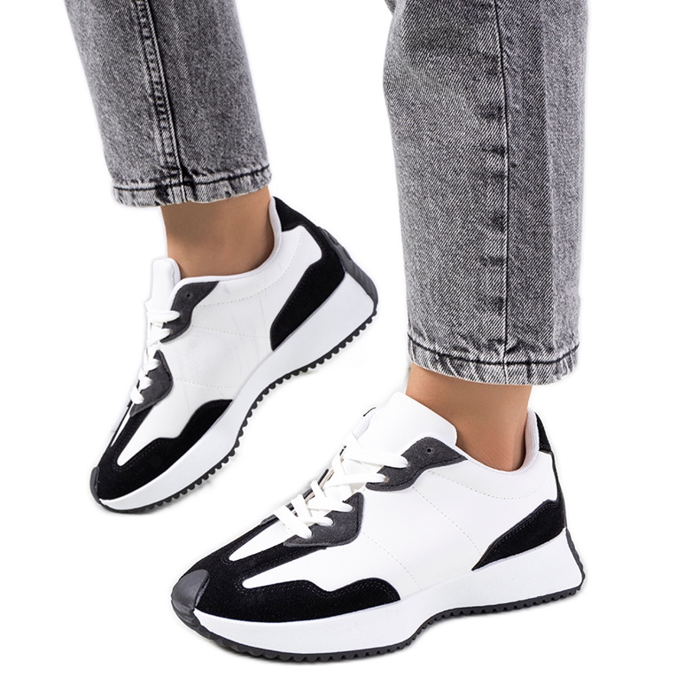 Cohen svarta sneakers för kvinnor vit