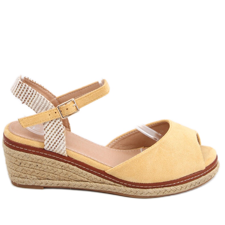 Sandaler Espadriller på kilen Mandira Yellow gul