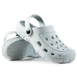 TRENDI Ljusgrå tofflor