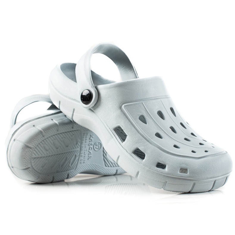 TRENDI Ljusgrå tofflor