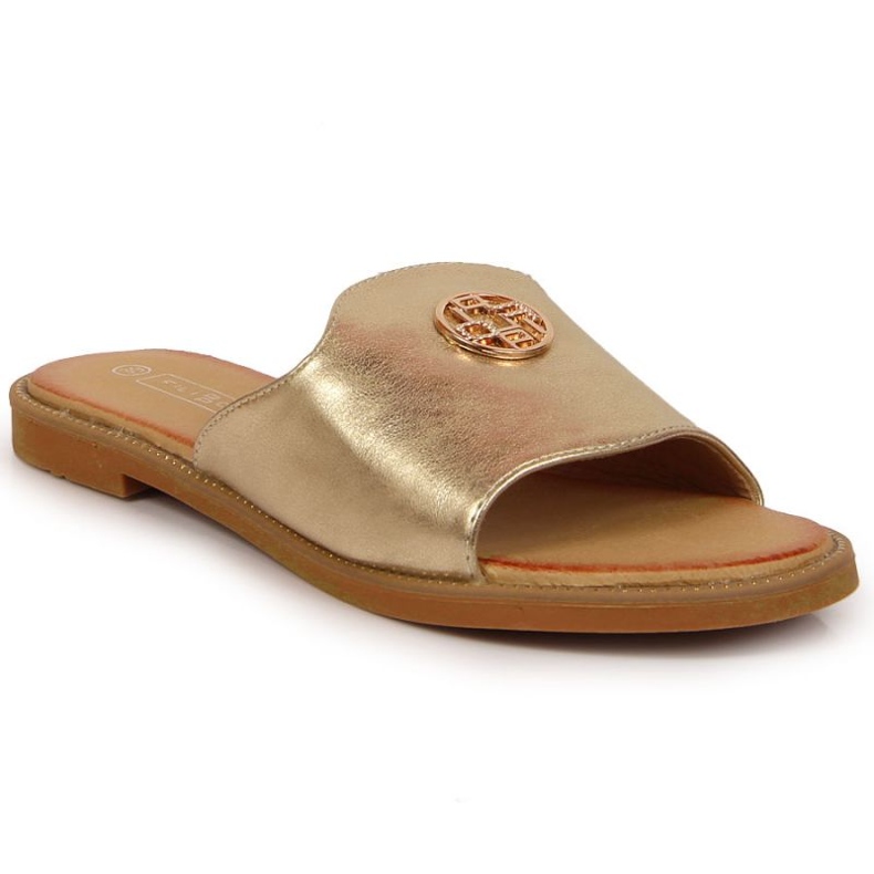 Gyllene tofflor med prydnaden Filippo W PAW344B