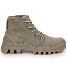 Grå Filippo W PAW325B lädersneakers