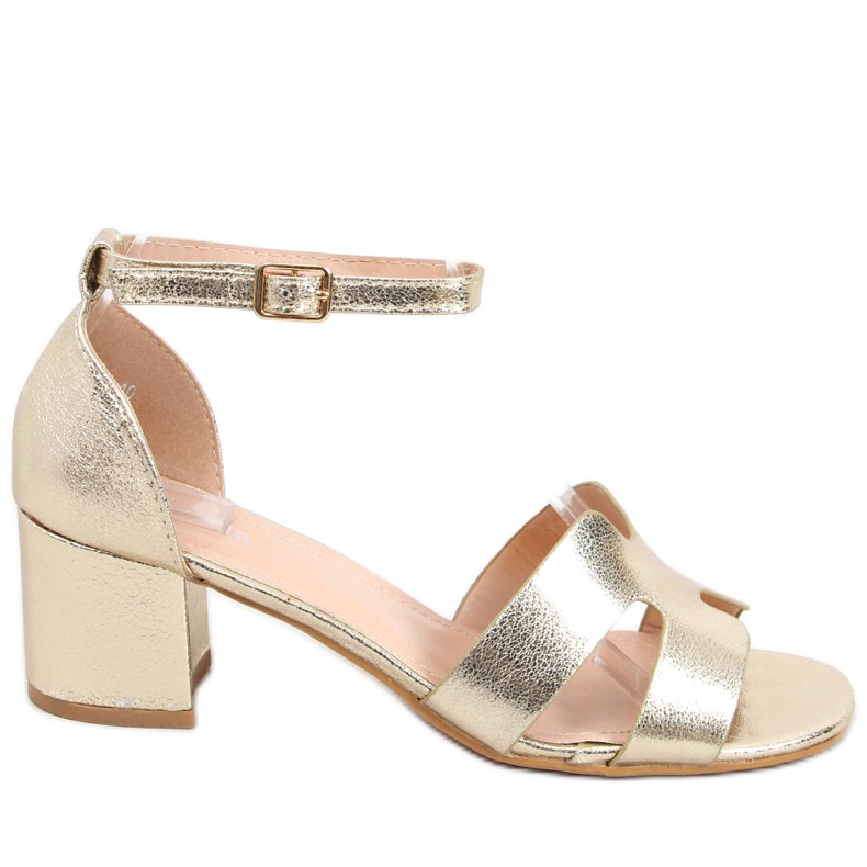 Nabila Gold högklackade sandaler gyllene