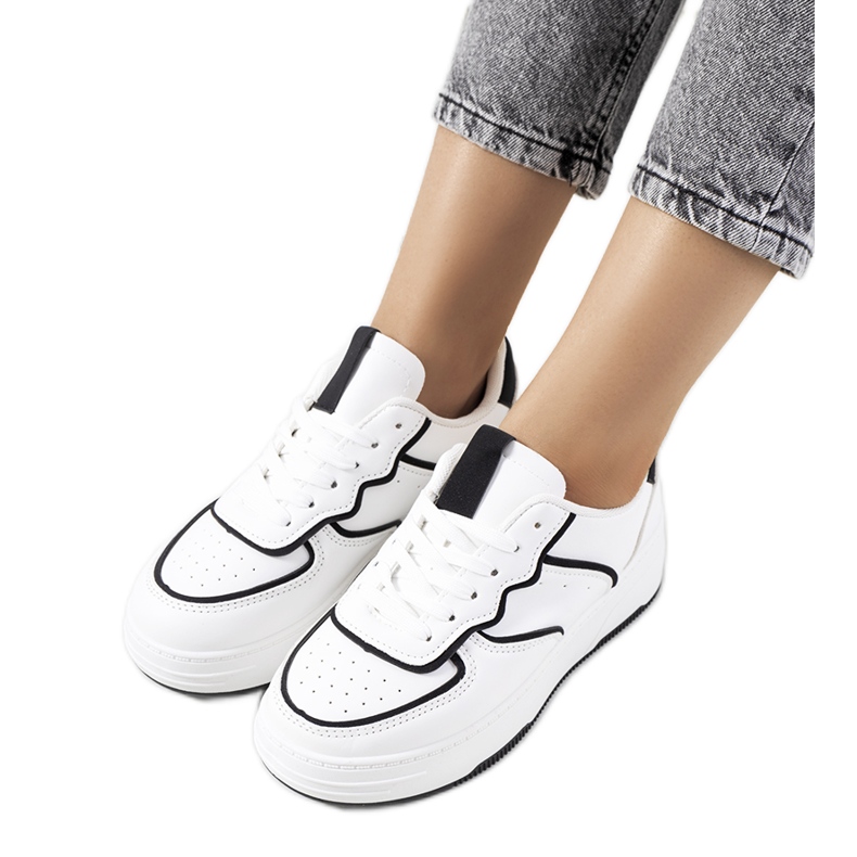 Bieke sneakers för kvinnor, vita och svarta