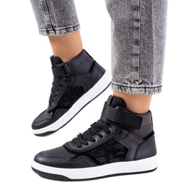 Svarta Jeanny ankel sneakers