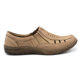 Olivier Läder loafers herr för sommaren 492MA beige