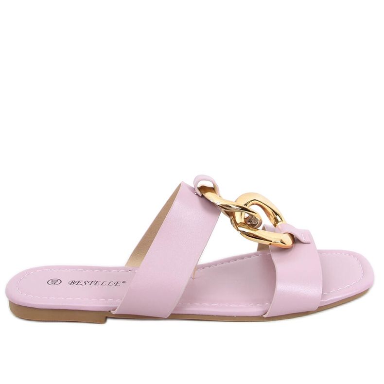 Tofflor med Saud Purple kedja rosa