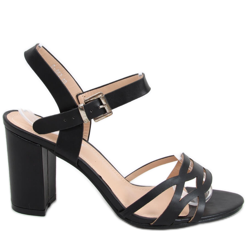 Rania Svarta högklackade sandaler