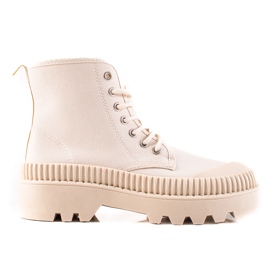 Melisa Trendiga sneakers på plattformen beige