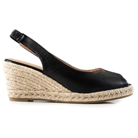 Clowse Sandaler på halmkilen svart