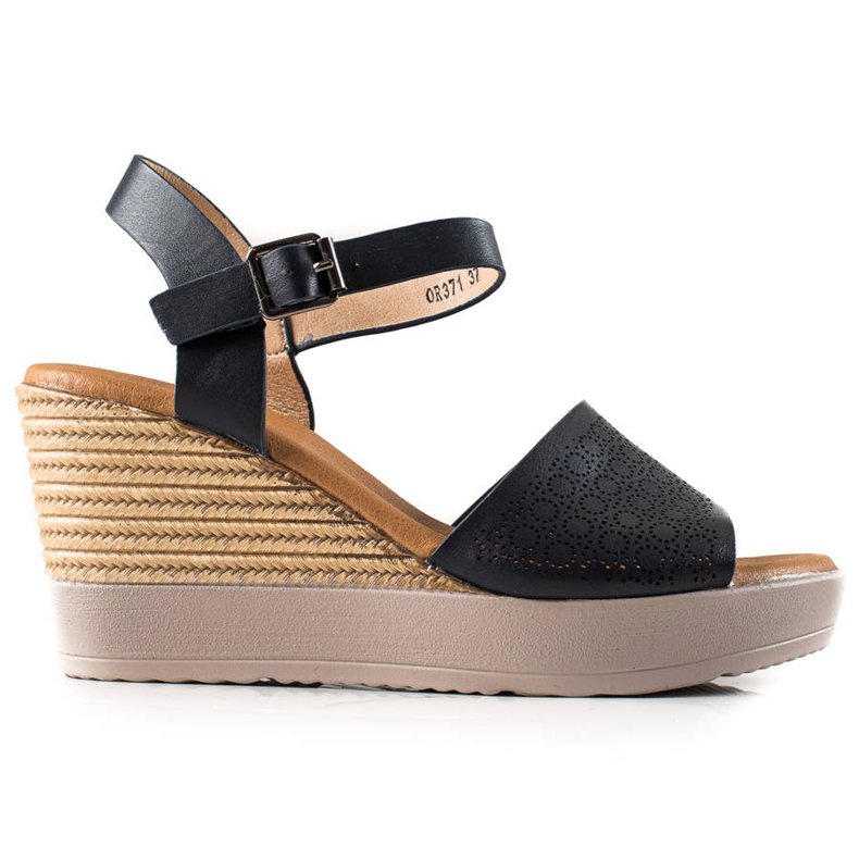 Clowse Lätta sandaler på en kilklack svart