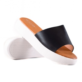 Encor Svarta tofflor på plattformen