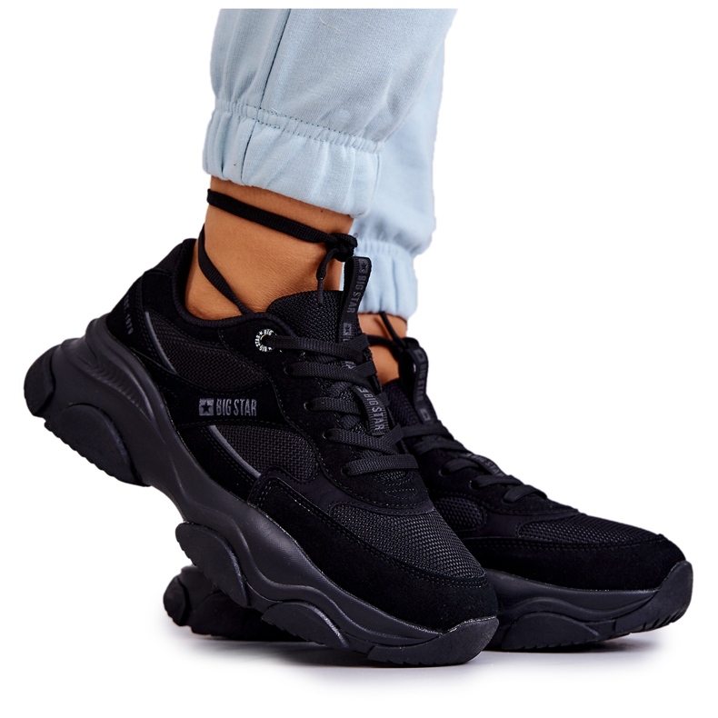 Sneakers dam Sportskor Big Star JJ274578 Svart