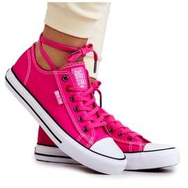Låga sneakers för damer Big Star JJ274A005 Fuchsia rosa