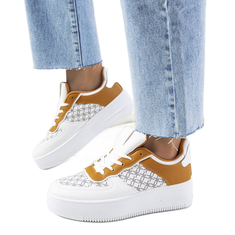 Vita Manal sneakers för kvinnor gul