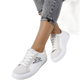 Dings vita och gråa sneakers silver-