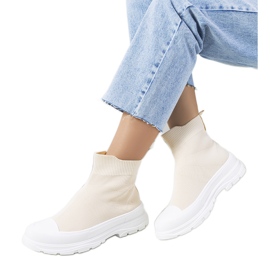 Beige sneakers Miki ankel