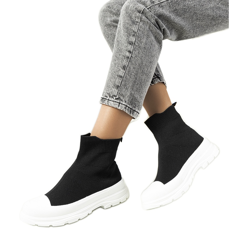 Svarta Mickey ankel sneakers